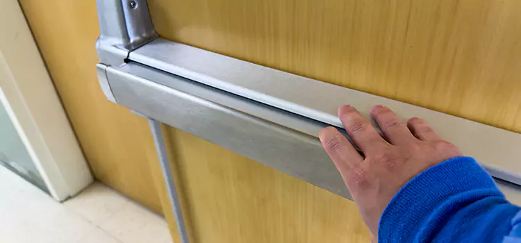 Installing a Push Bar on a Door Mesquite